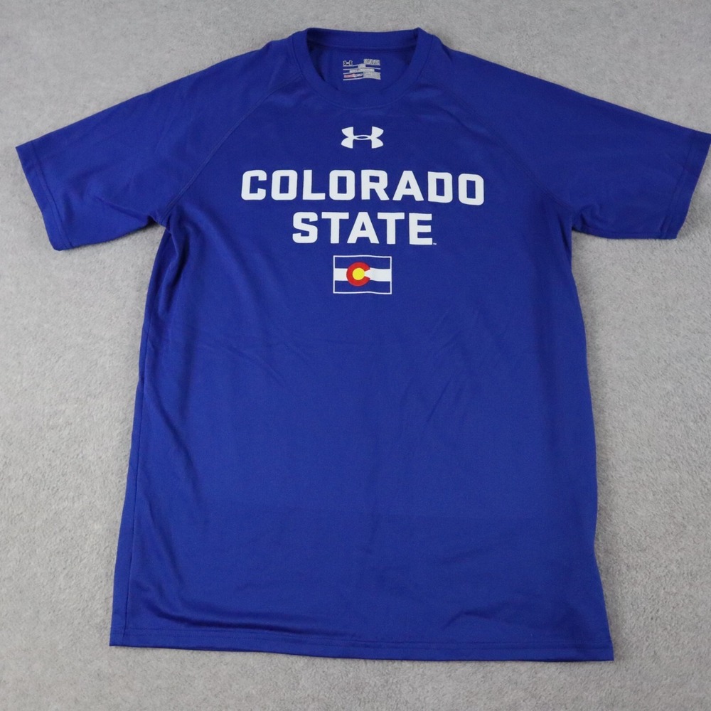 Under Armour Shirt Mens Small Heatgear Loose Short Sleeve Colorado State Flag